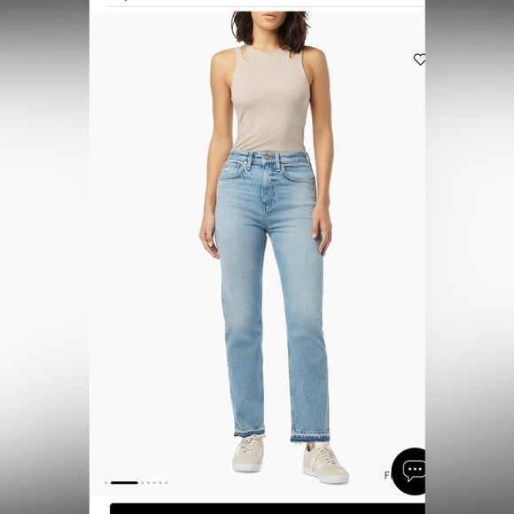 Hudson Jade High Rise Straight Loose Fit Distressed Jeans Asteroid Size 27 - Picture 1 of 12